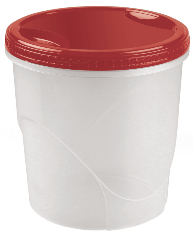 Банка для хранения жидкостей 153х133 мм круглая с завинчивающейся крышкой полипропилен