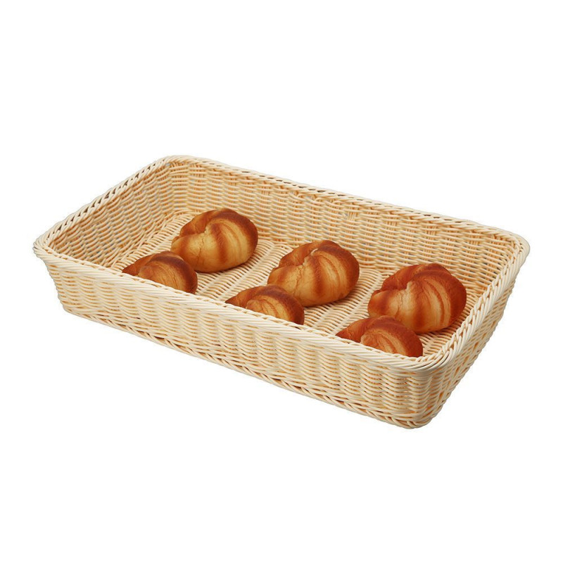 Подставка плетеная для выпечки 53*33*8 см, бежевая