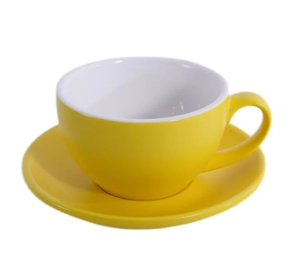 Кофейно-чайная пара Barista (Бариста) 300 мл,желтый-матовый цвет, P.L.