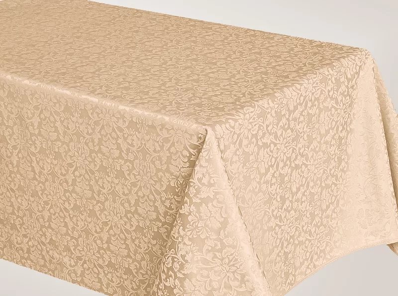 Скатерть 1,45х1,95м ЖУРАВИНКА кофе с молоком цветок [1472/050303]