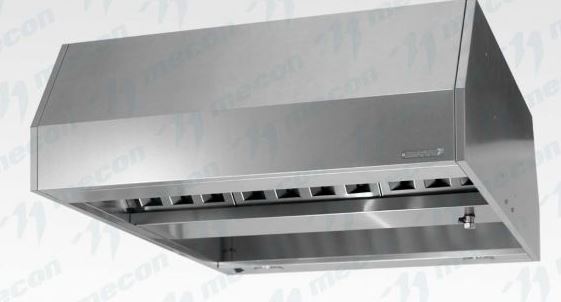 Зонт вытяжной закрытый ЗВЗн - 2000*1600*400 "Norma Inox", островной