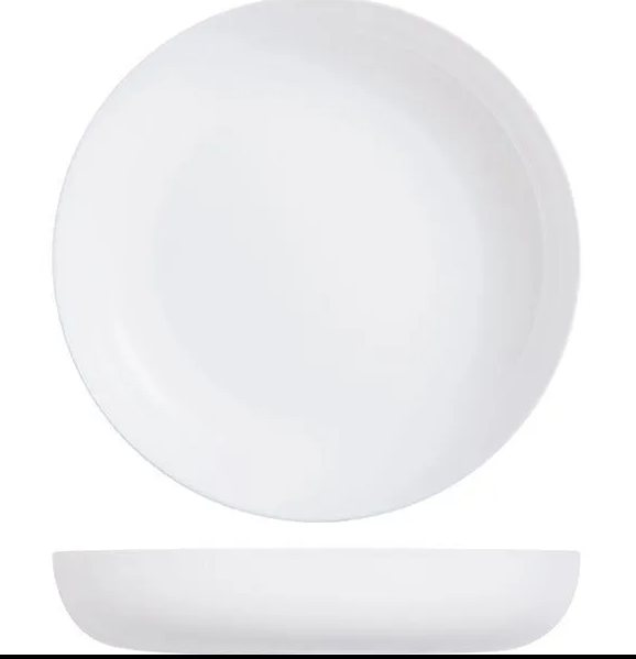 Тарелка глубокая с бортом Luminarc "Эволюшнс" 21 см,стеклокерамика, белый цвет, ARC