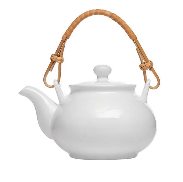 Чайник «Кунстверк» фарфор; 600мл; D=8,H=9.5,L=15.3см; белый