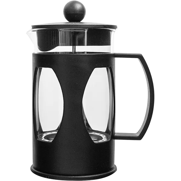 Кофейник с прессом пластик,стекло; 600мл; черный