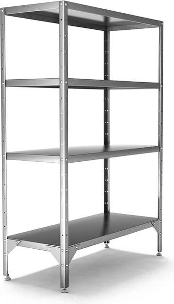 Стеллаж со сплошными полками HESSEN С-600х500х2000/4 э