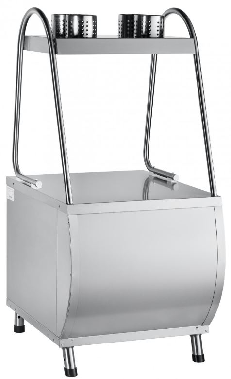 Прилавок для столовых приборов Патша ПСП-70М (630 мм, нерж. стаканы)