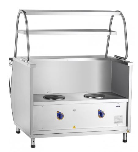 Мармит 1-х блюд Патша ПМЭС-70М (2 конфорки, полка, подсветка, 1120 мм)