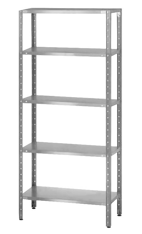 Стеллаж полочный СПЛн - 1500*600*1800 "Norma Inox" (полка сплошная 5 шт.)