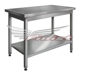 Стол пристенный FINIST полка сплошная нерж., борт, 1200*600*850мм