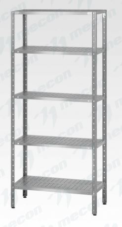 Стеллаж полочный СПЛн - 600*600*2000 "Norma Inox" (полка перфорация 5 шт.)