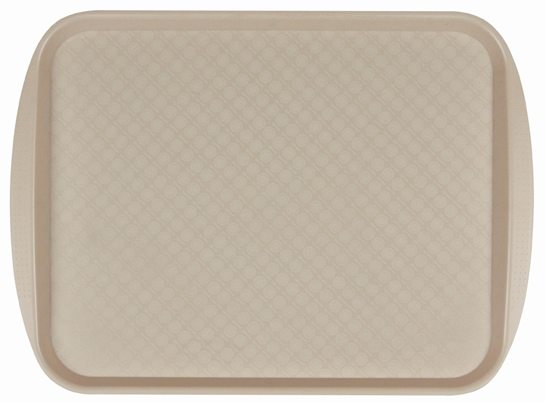 Поднос столовый из полистирола 420х300 мм бежевый