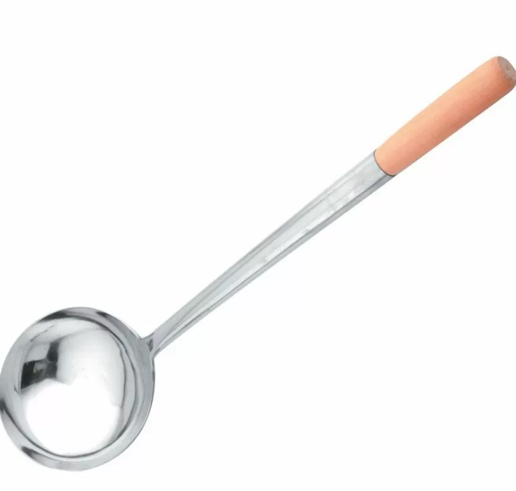 Половник «Китайский» с деревянной ручкой, 10 см, 250 мл, нержавейка