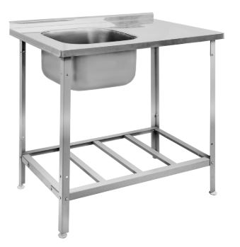 Ванна моечная цельнотянутая с рабочей поверхностью HESSEN ВЦСЛ 12/6 (нерж)