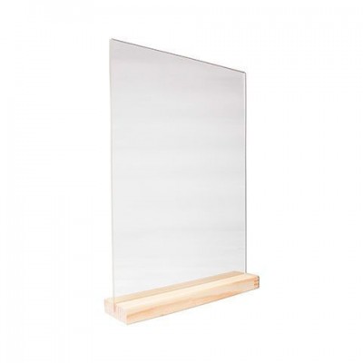 Подставка наст. д/меню А6 дерев.основ. пластик ,H=17,5,L=10,5см