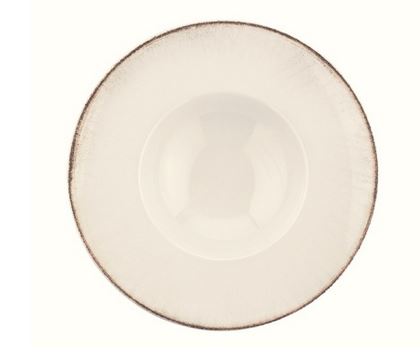 Тарелка для пасты d=280 мм. 400 мл. Ретро коричневый край, форма Банкет Bonna /1/6/396/