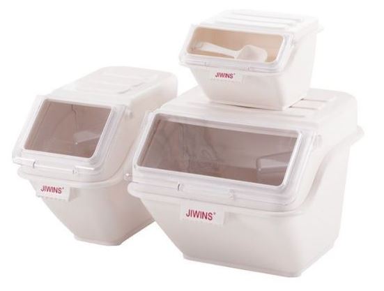 Контейнер для сыпучих продуктов 20л, 43х29см h59см, цвет белый, серия Jiwins JW-S20