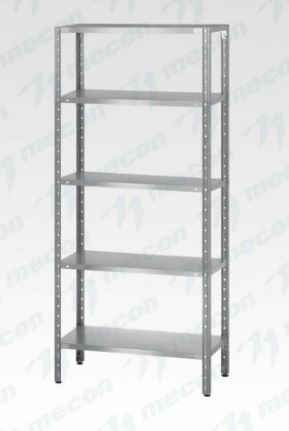 Стеллаж полочный СПЛн - 1500*400*2000 "Norma Inox" (полка сплошная 5 шт.)