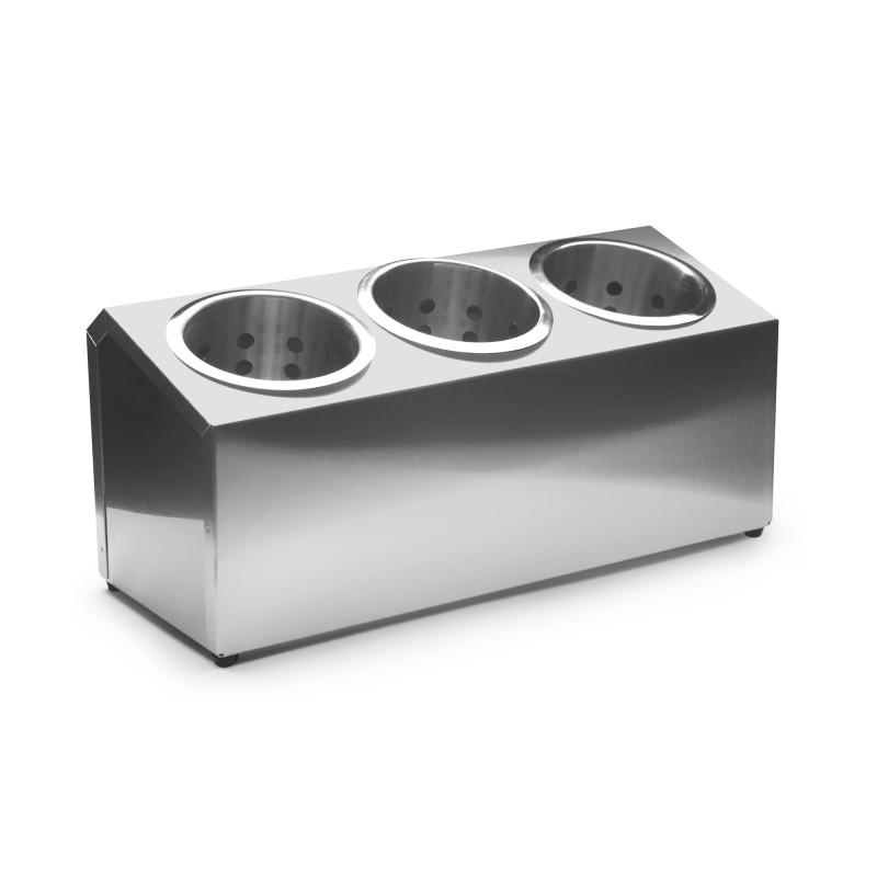 Контейнер для столовых приборов, нерж., 3 емкости,