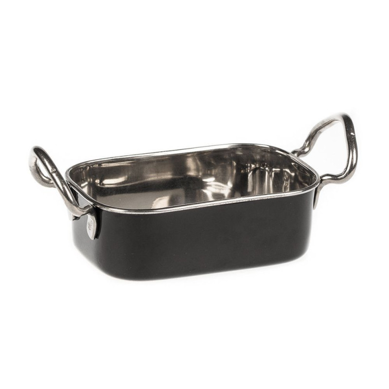 Сковородка сервировочная для подачи, 12,5*8,5*4 см, нержавейка