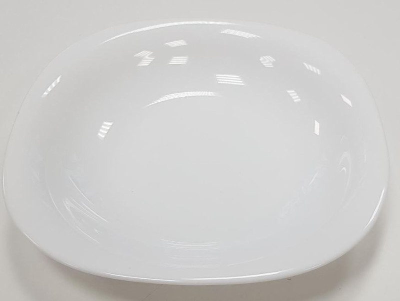 Тарелка NORMA CLASSIC глубокая 21 х 21 х 3,4 см 350-500 мл опаловое стекло (СТЕКЛОКЕРАМИКА)