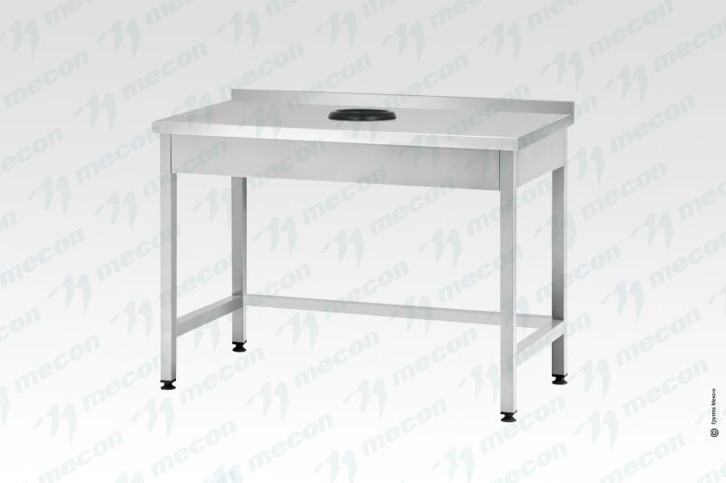 Стол СПРп - 400*700*860 "Profi Inox", сбор отходов (полка-обвязка, закрытый с 3-х сторон ), борт
