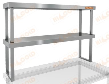 Полка нержавеющая настольная двойная HICOLD НПСТ2-15/4