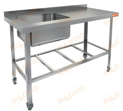 Ванна моечная с рабочей поверхностью HICOLD НСО1М-13/7БРЛ ЭН односекционная