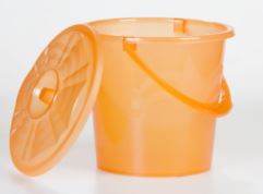 Ведро 20 л. пластик. с крышкой цвет в ассорт. /1/15/
