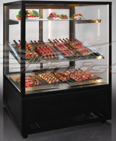 Напольная витрина для мяса и мясных заготовок шашлыка JOBS meat (4 полки)