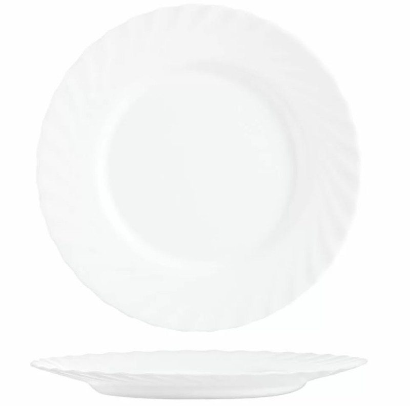 Тарелка Luminarc Trianon 19,5 см, стеклокерамика, белый цвет, ARC, Франция