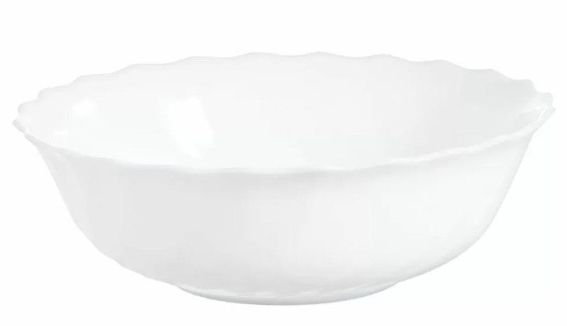 Салатник Luminarc Trianon 500 мл, d 16 см, h 5,5 см, стеклокерамика, белый цвет, ARC,