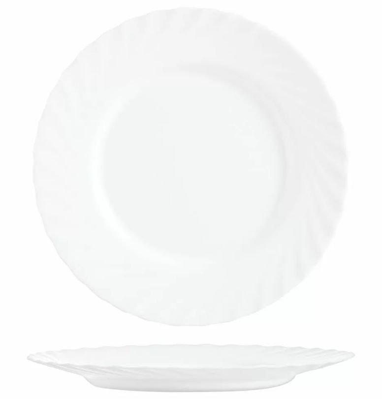 Тарелка Luminarc Trianon 24,5 см, стеклокерамика, белый цвет, ARC, Франция