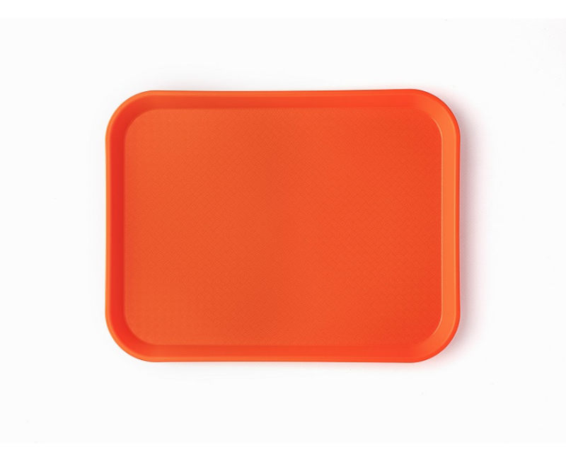 Поднос 34,5*26,5 см. оранжевый поверхность классик (166) MGprof /1/10/ ТП