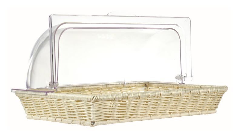 Корзинка без крышки 41,5х28х6,5см прямоугольная пласт.бежевая [Beige 3426, KT3426]