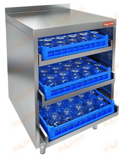 Стол для посудомоечных корзин с бортом HICOLD НБМКБ-6/7Б