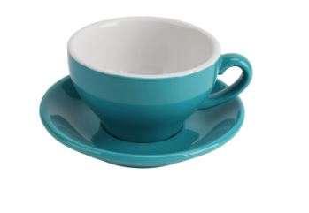 Чашка с блюдцем Barista (Бариста) 200 мл, бирюзовый цвет,P.L. Proff Cuisine