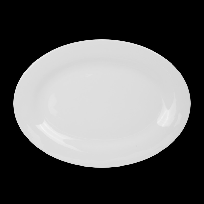 Блюдо овал.16'' (400мм)[ivory LQ-Q036]