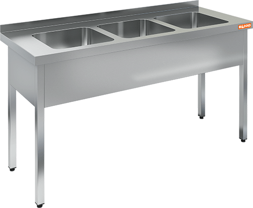 Ванна моечная трехсекционная HICOLD НСО3М-18/6Б