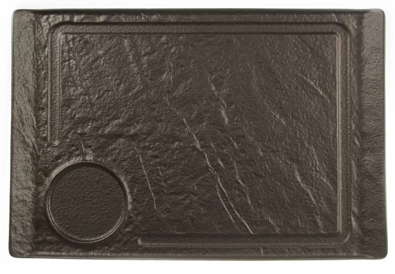 Блюдо для подачи стейка Black Raw Steller, 35*24*2,2 см, P.L. Proff Cuisine