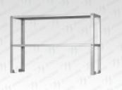 Полка-надстройка настольная ПННн - 1500*300*800 "Norma Inox", нерж., 2 уровня