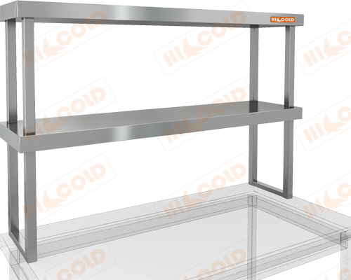 Полка нержавеющая настольная двойная HICOLD НПСТ2-6/3