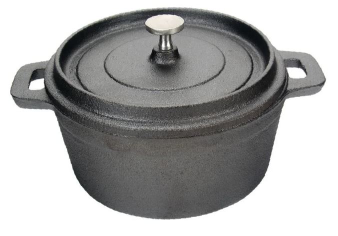 Кастрюля с крышкой порционная 500 мл, 12,5*6 см, чугун, P.L.