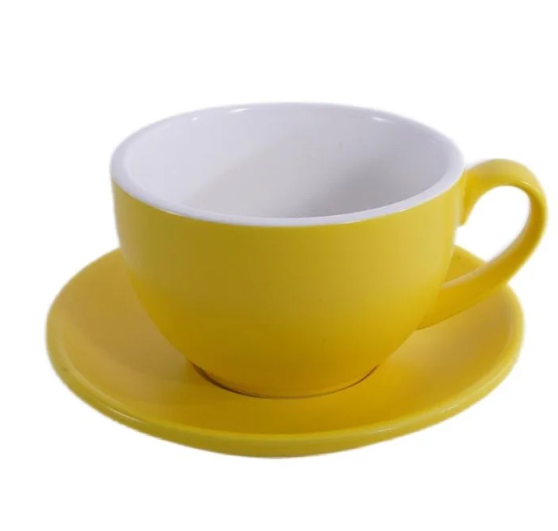 Кофейно-чайная пара Barista (Бариста) 350 мл,желтый-матовый цвет, P.L.