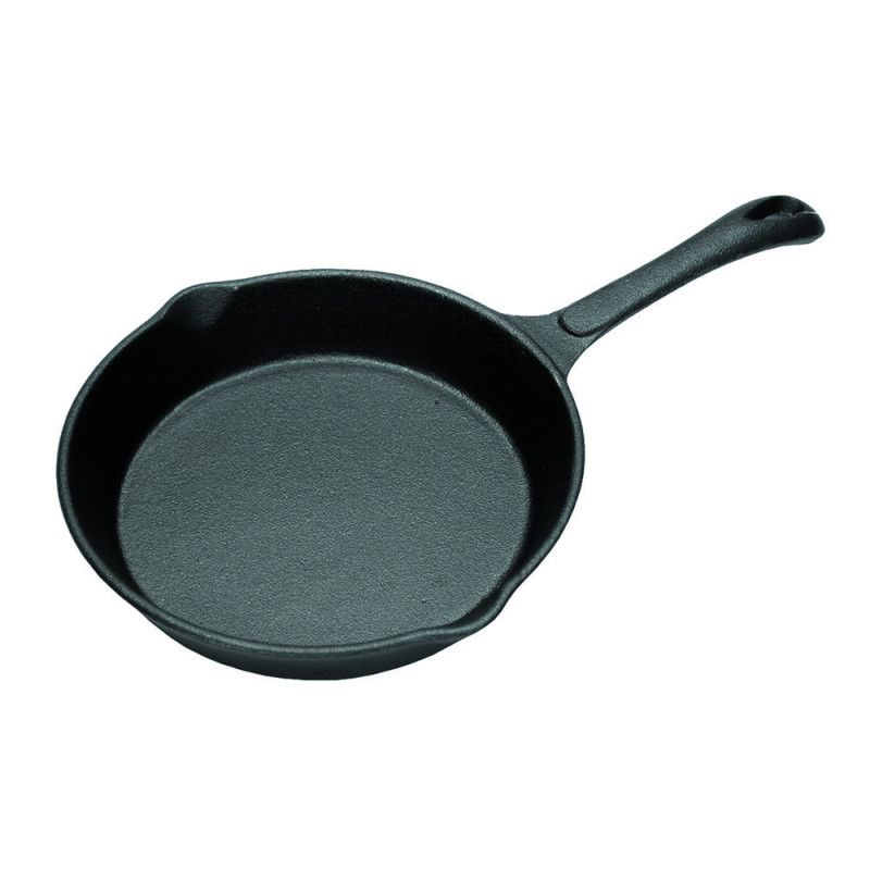 Сковорода чугунная круглая с ручкой, 20 см