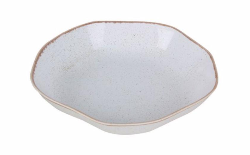 Тарелка глубокая с волнистым краем 21 см, цвет бежевый