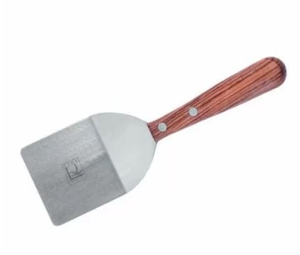 Лопатка металлическая с деревянной ручкой, 19 см, (рабочая поверхность - 6см)