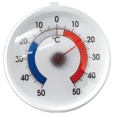 Термометр д/холод. (1C+50-50); пластик; D=55, L=65, B=55мм; белый