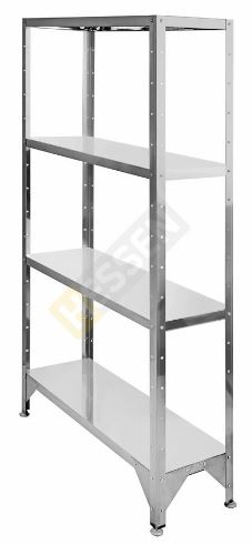 Стеллаж со сплошными полками HESSEN С-1600*600*600/4 оц