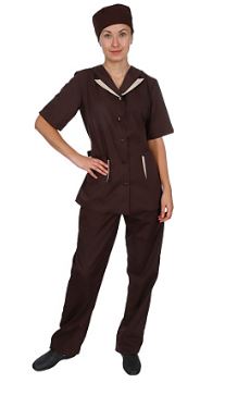 Блузон женский на пуговицах коричневый