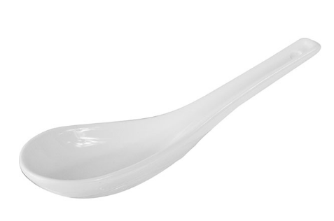 Ложка д/мисосупа «Кунстверк»; фарфор; ,H=14,L=140,B=45мм; белый